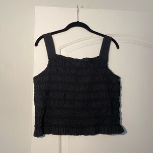 Everlane 100% Cotton - Black Textured Women's Top